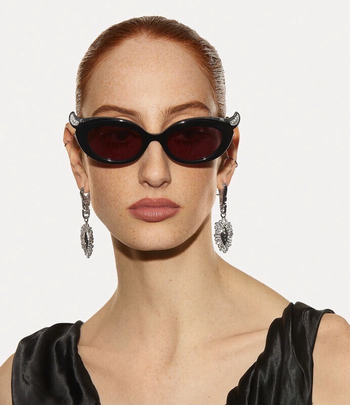 獨家現貨 Vivienne Westwood SOO Sunglassess 小惡魔角墨鏡 Lisa同款 土星Logo 貓眼