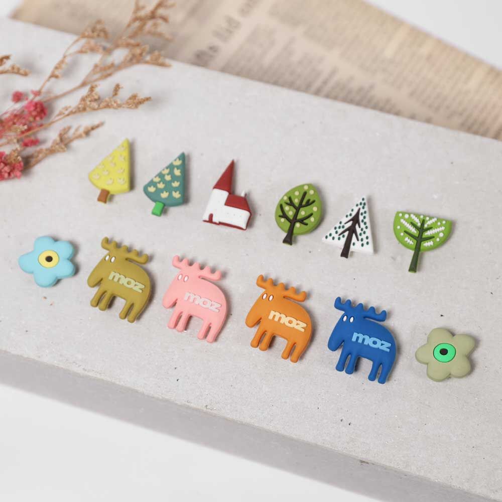 moz瑞典 駝鹿 草莓花園 洞洞鞋 專屬鞋扣(3入)