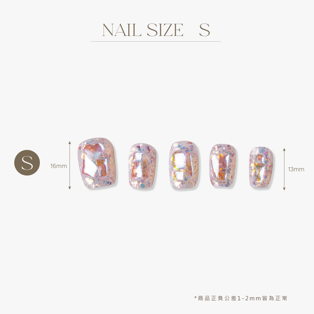 ARTiS di Voce 穿戴美甲片組合-短方-礦彩跳跳糖