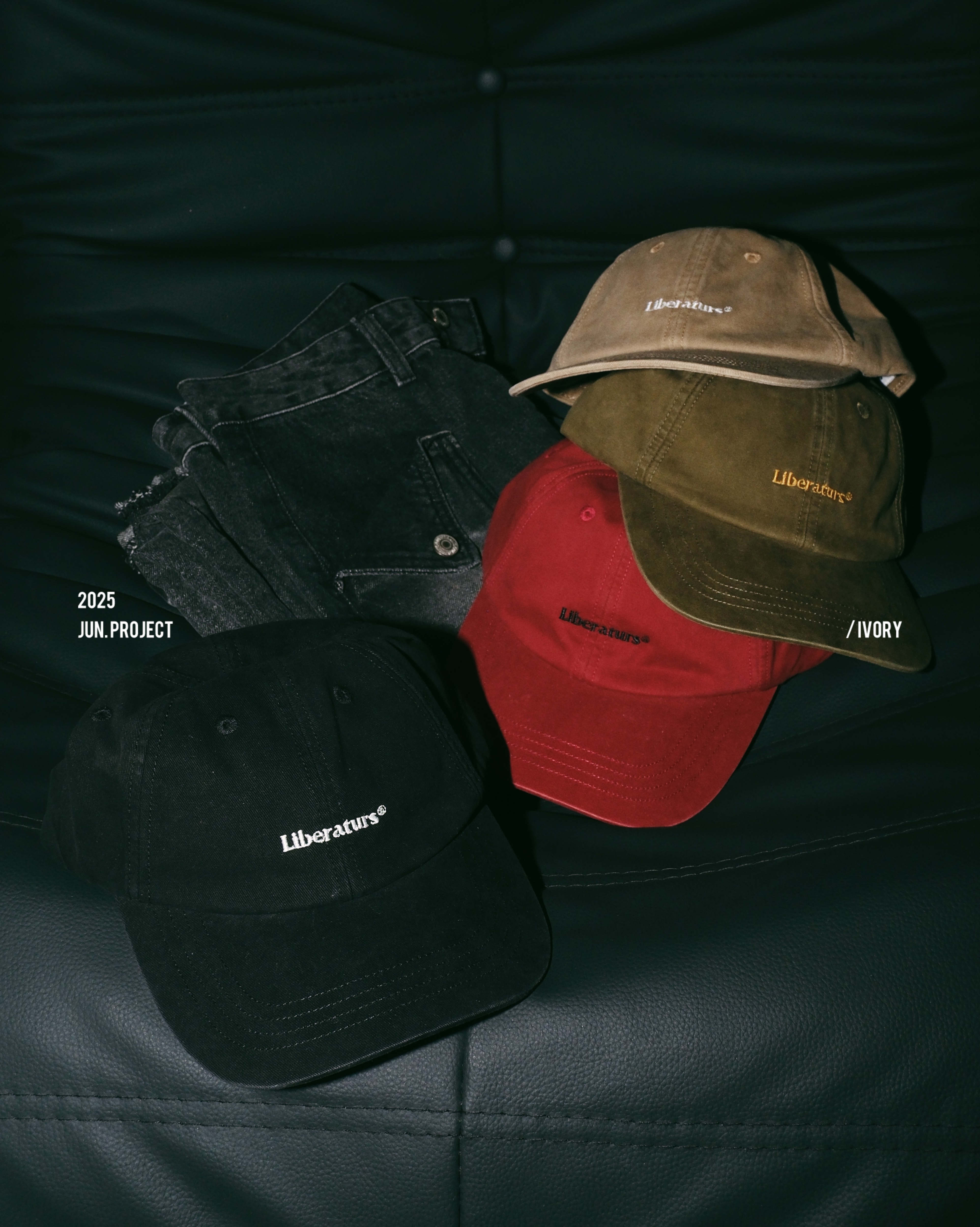 IVORY 簡約 刺繡 字體 老帽 四色【LC0026NT】