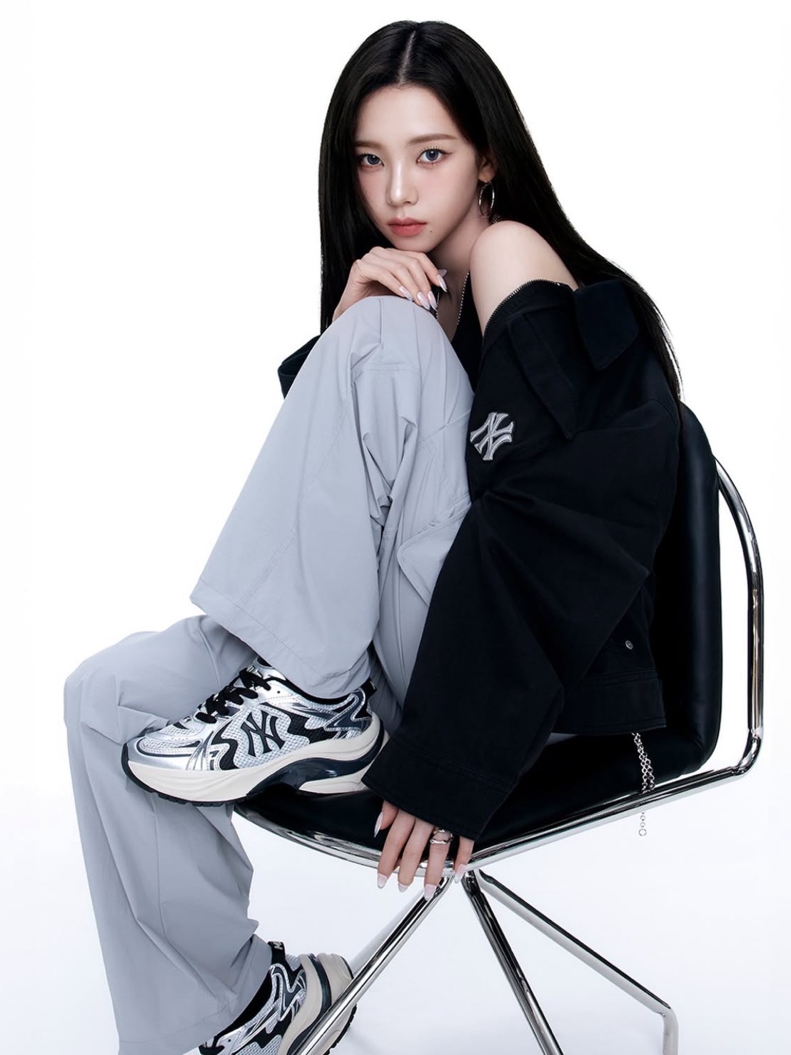 MLB NEW YORK YANKEES CURVE RUNNER 奶油黑銀灰老爹鞋