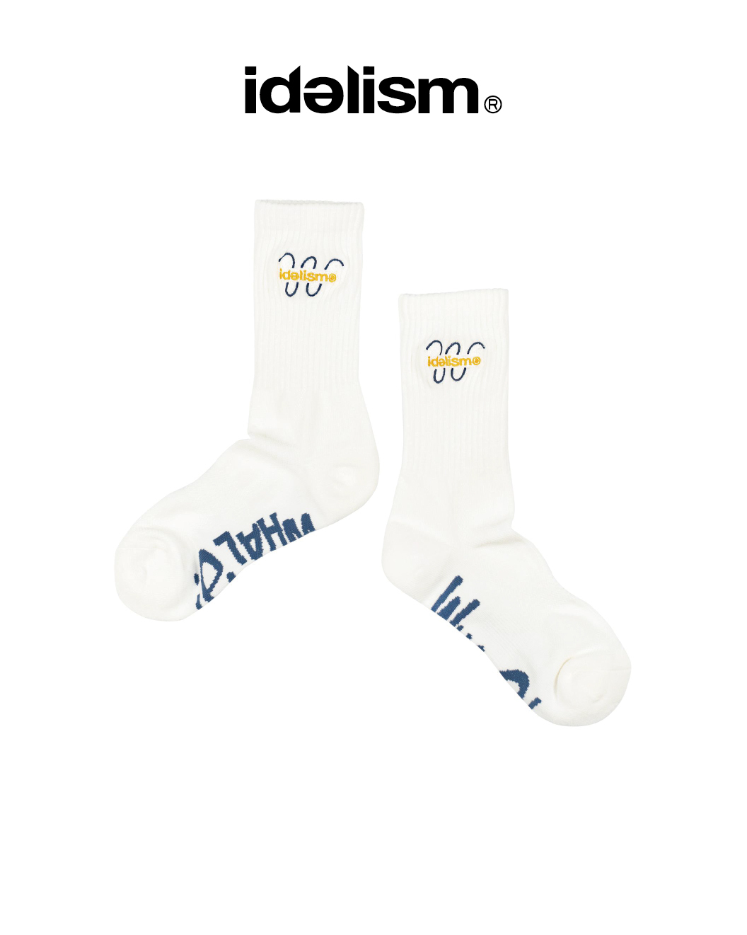 idealism 中筒襪 襪子 LYCRA® 白 25 S/S WHALe Sock