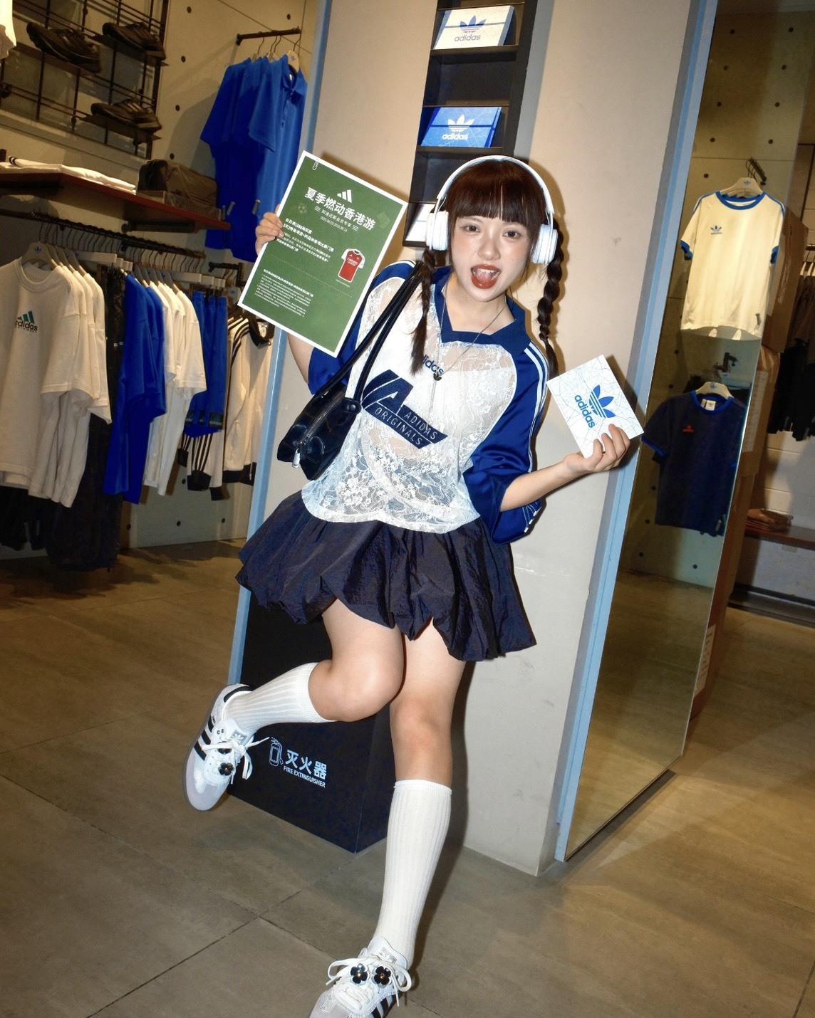 <新款報到‼> ADIDAS 美式復古蕾絲透膚上衣 2色