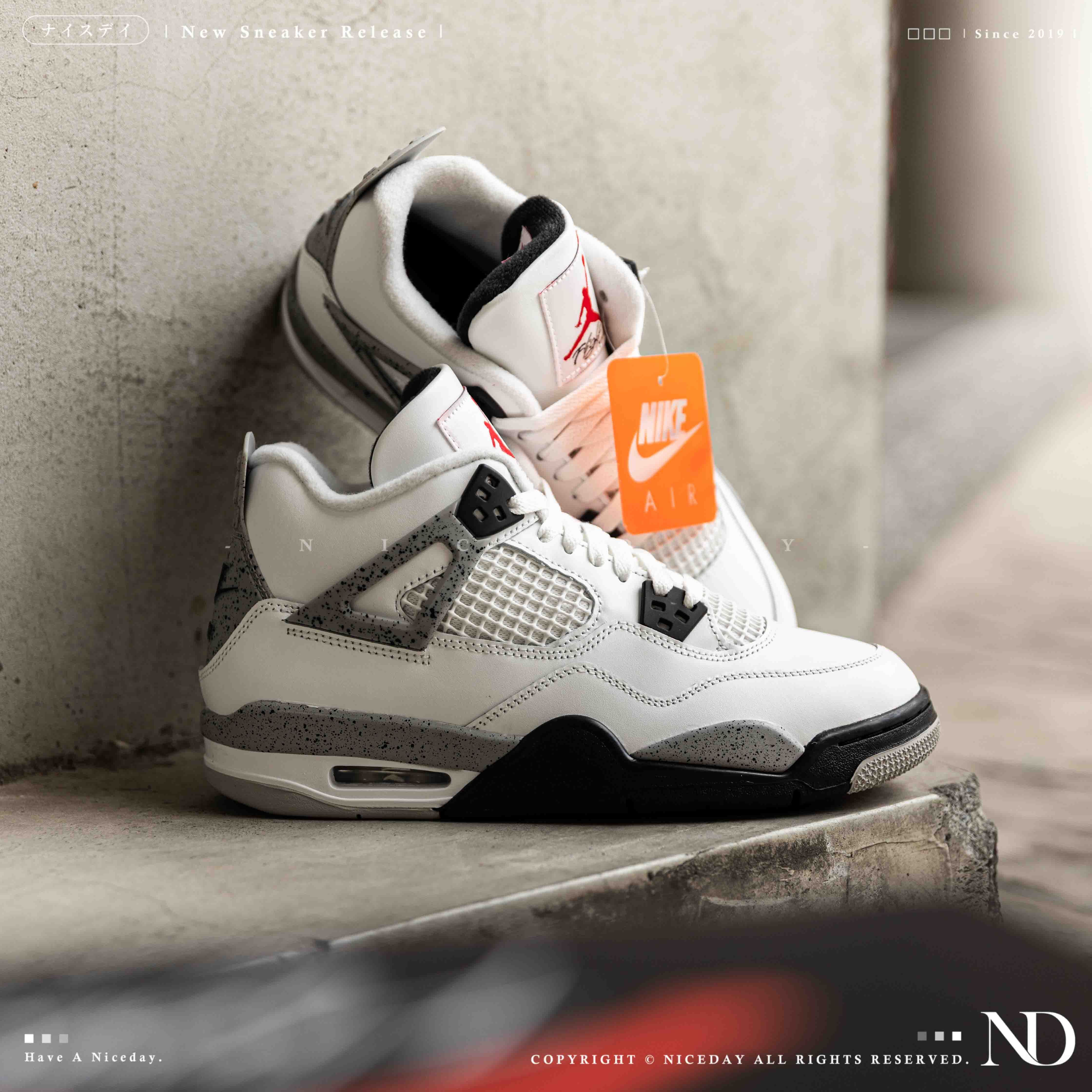 NICEDAY 代購 Air Jordan 4 White Cement 白水泥 水泥 爆裂紋 白色 男鞋 女鞋 大童 FV5029-100