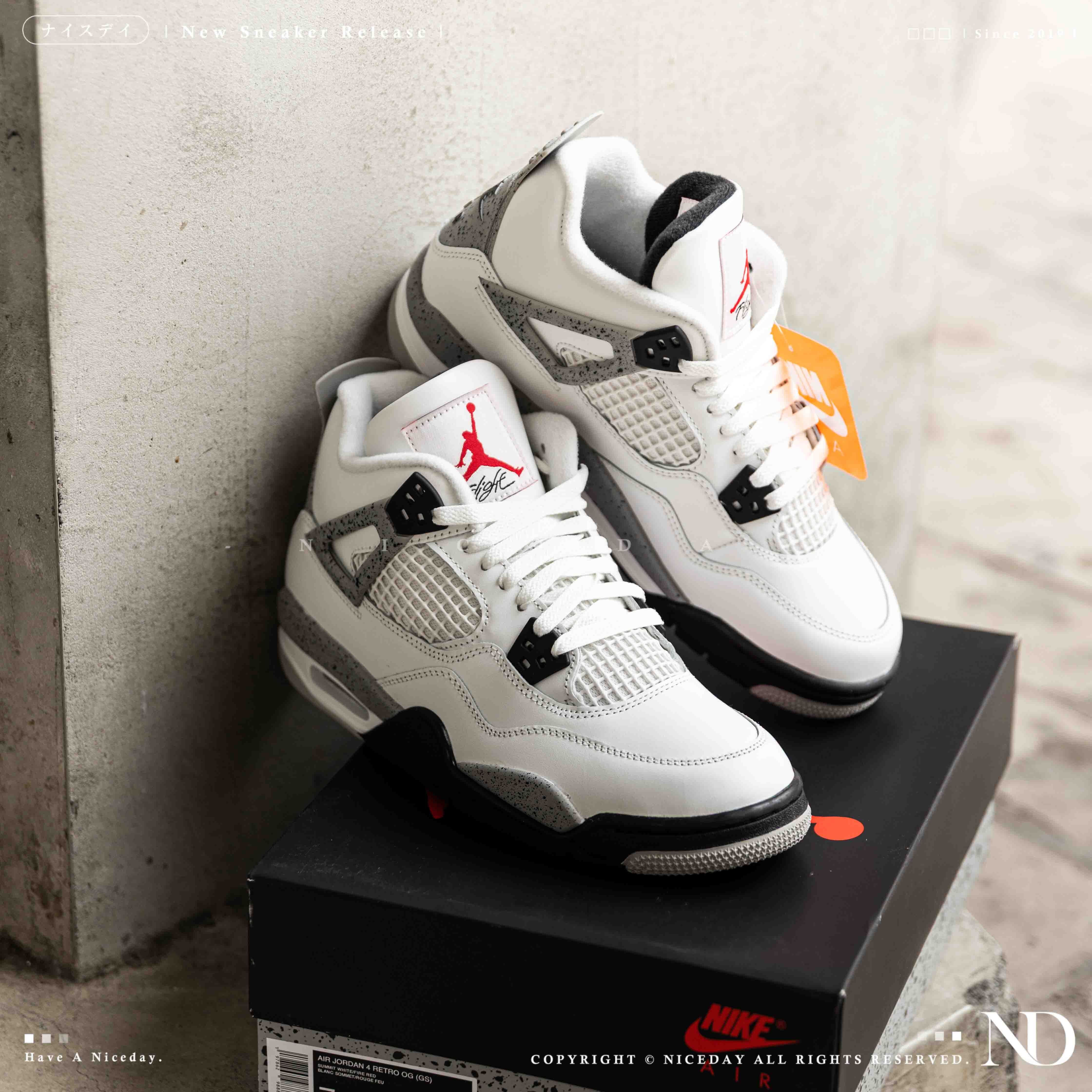 NICEDAY 代購 Air Jordan 4 White Cement 白水泥 水泥 爆裂紋 白色 男鞋 女鞋 大童 FV5029-100