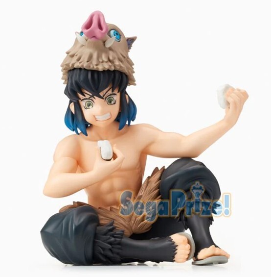 SEGA 鬼滅之刃-坐姿吃飯糰系列 伊之助景品