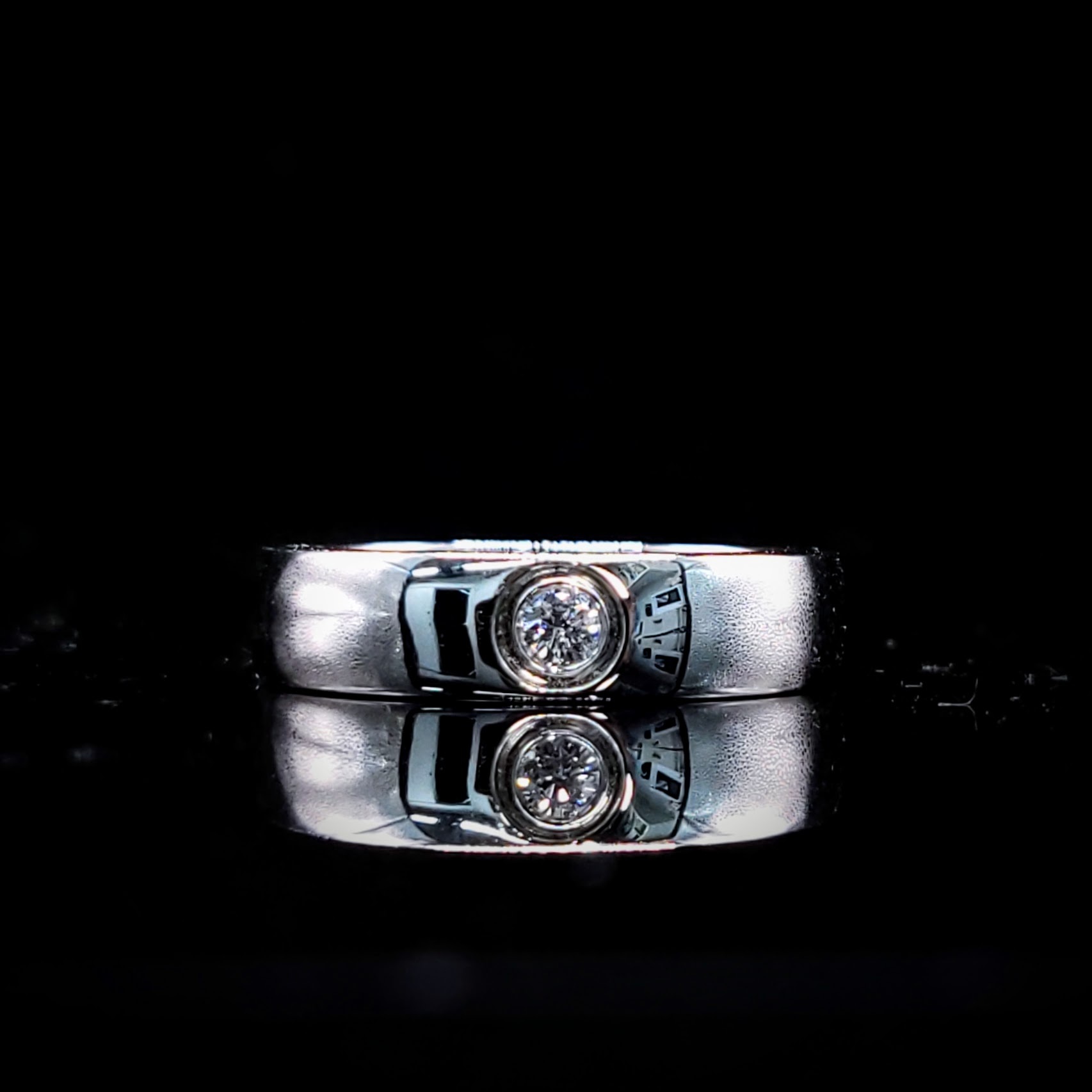 全新18K白金【單粒7份鑽石】戒指