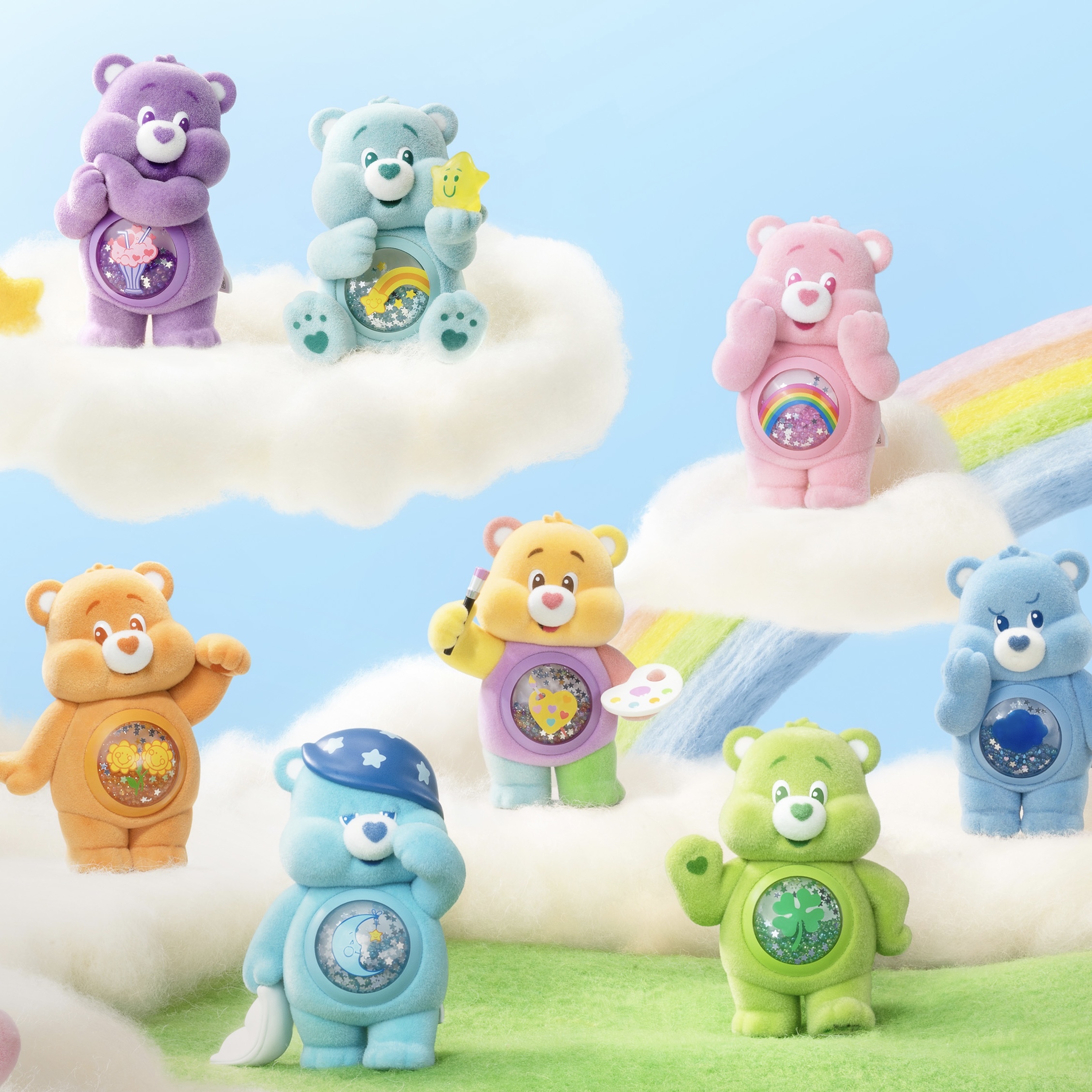 CARE BEARS 愛心小熊 彩虹熊 繽紛擁抱系列 植絨 公仔 盲盒 / 預購
