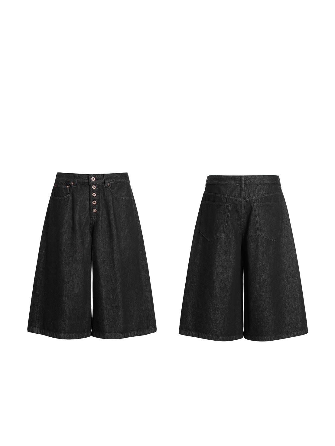 FU 五連釦 原色 設計 短褲 #七分褲