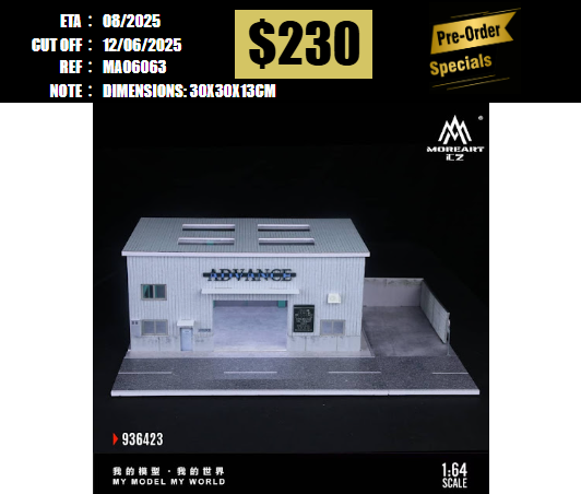 PO-$230 * MOREART * 1:64 DIORAMA-YOKOHAMA REPAIR SHOP (MO936423) [OD06/06]