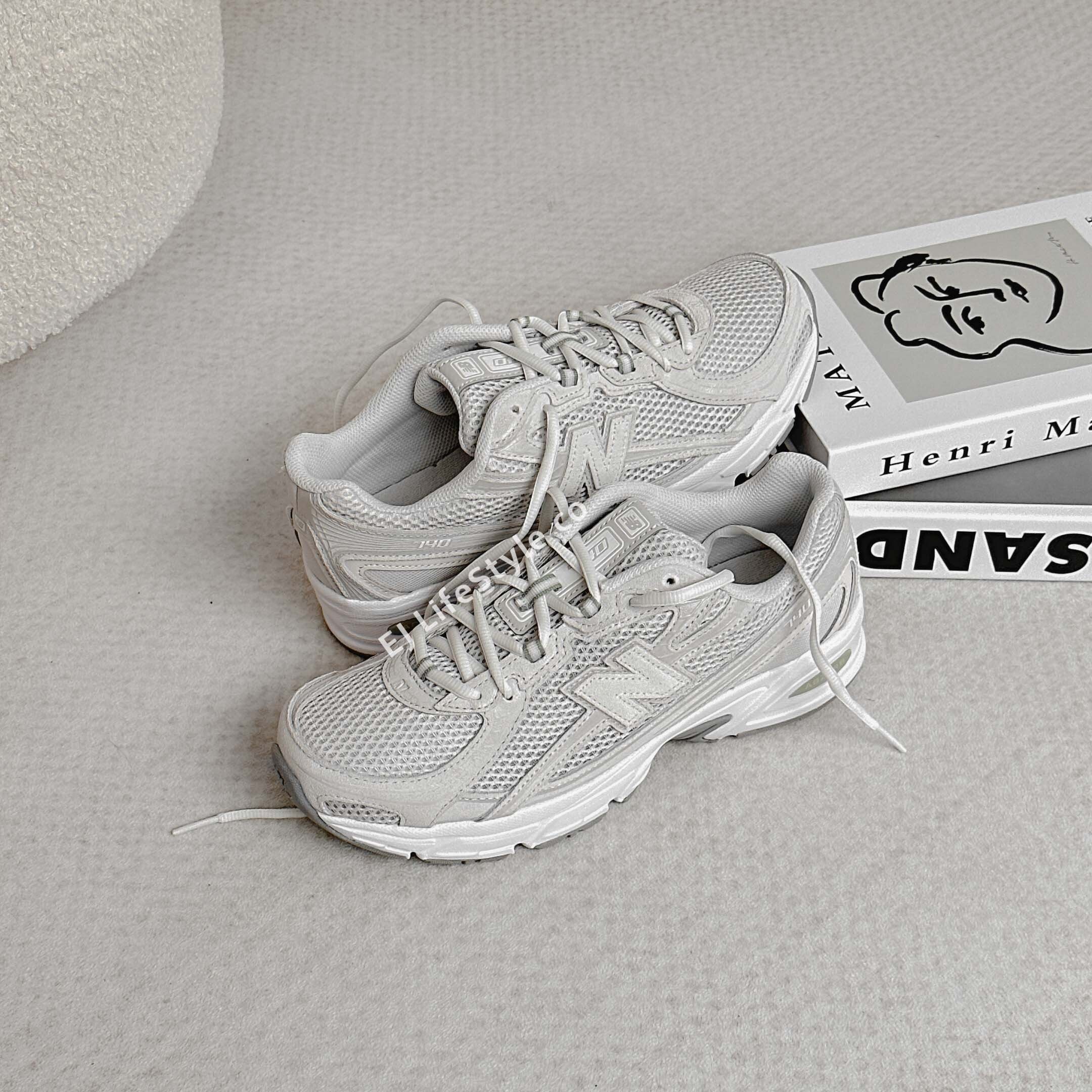 NEW BALANCE 740 淺灰 綠 麂皮 復古 男女鞋 U740GS2 / 現貨