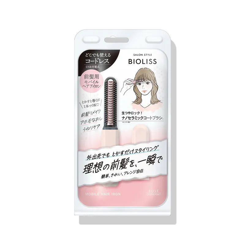 預 購 產 品 (預計成團後兩星期到貨)丨日本 Bioliss 無線 攜帶型 瀏海梳 頭髮整理梳 粉色