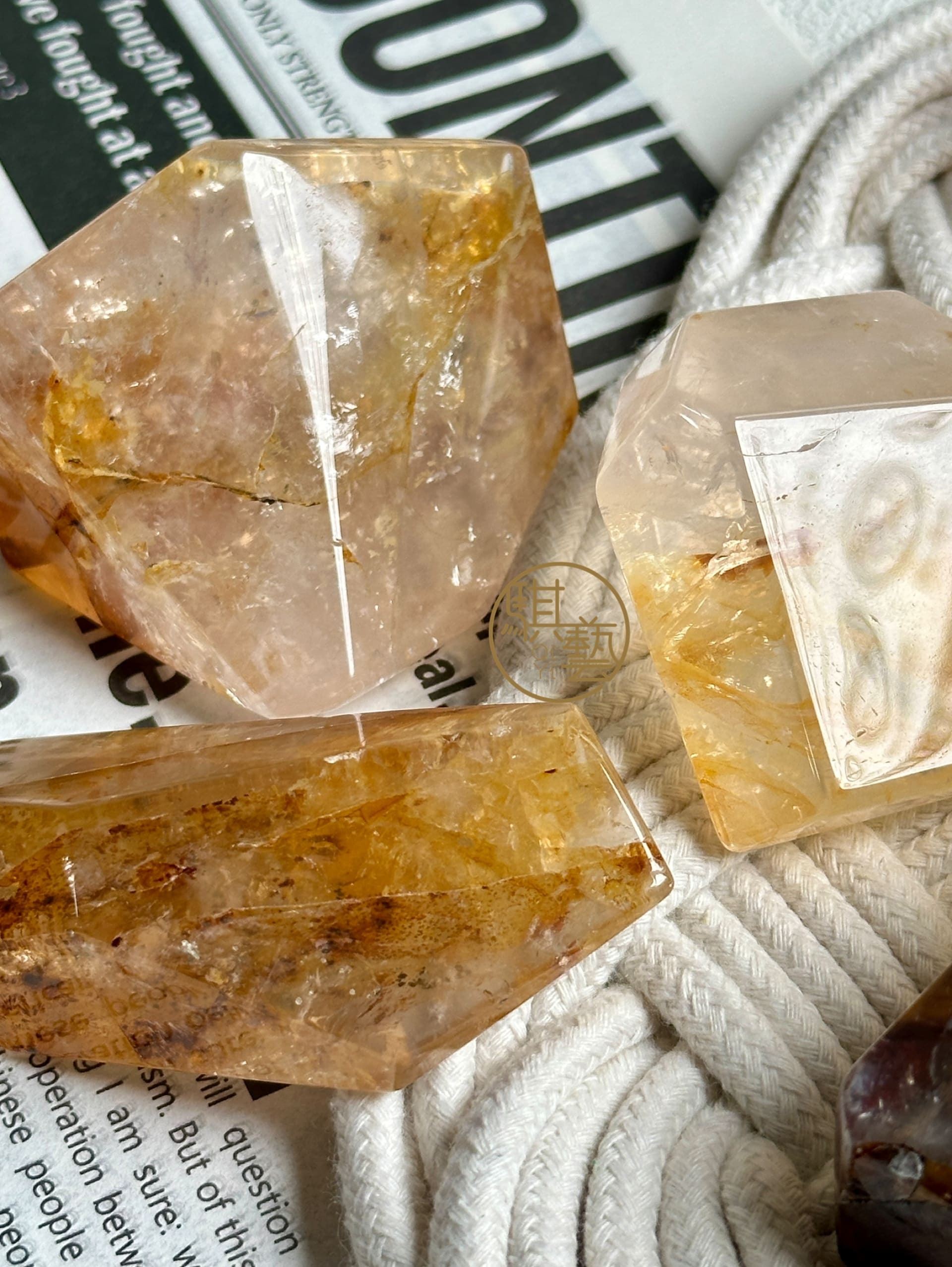 紅黃膠花隨型｜紅膠花・黃膠花能量晶體