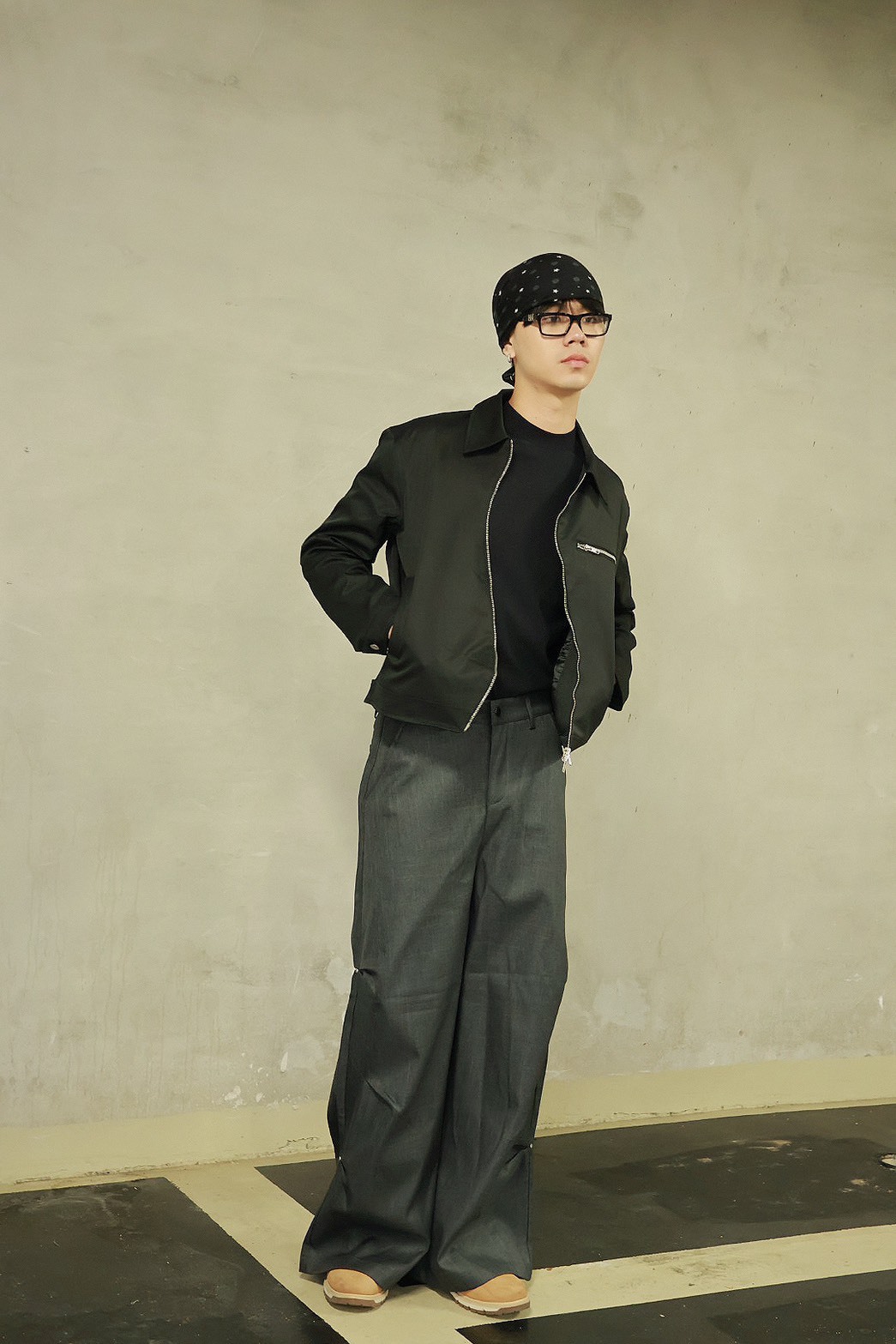 FU 設計感 鉚釘 褶皺 垂感 #西裝褲