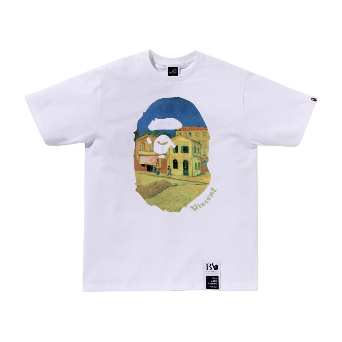 A BATHING APE BAPE X VAN GOGH MESEUM 梵高博物館 黃色房子 梵谷 藝術 短Ｔ-1L23110909