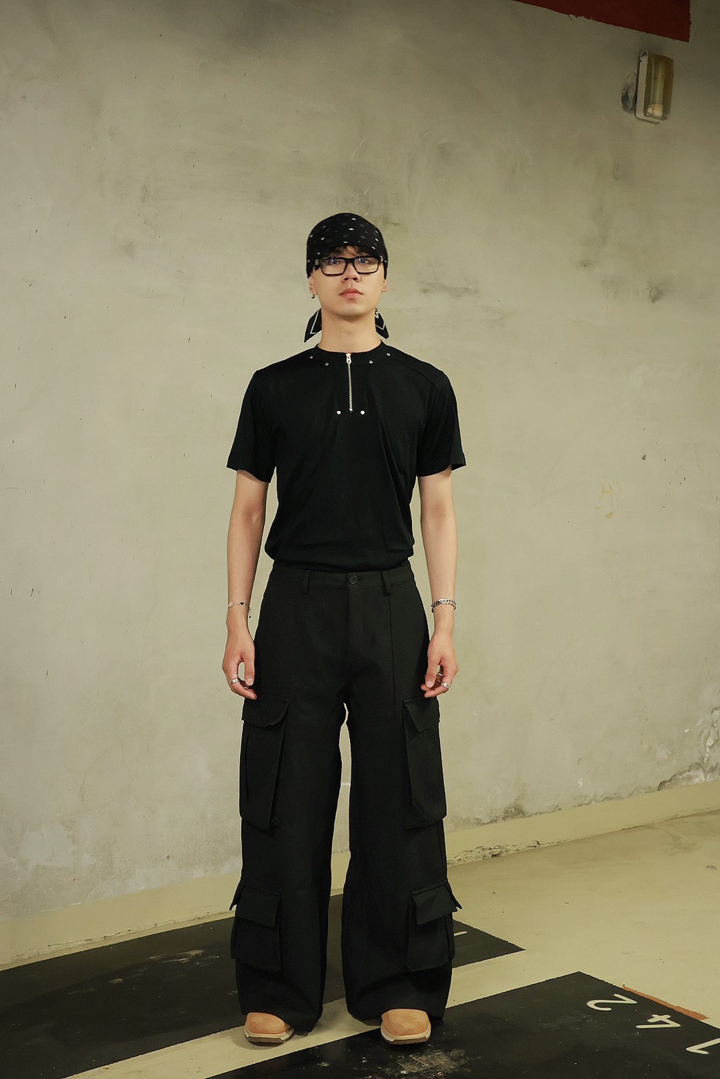 FU 華夫格 設計 多口袋 重磅 #休閒褲