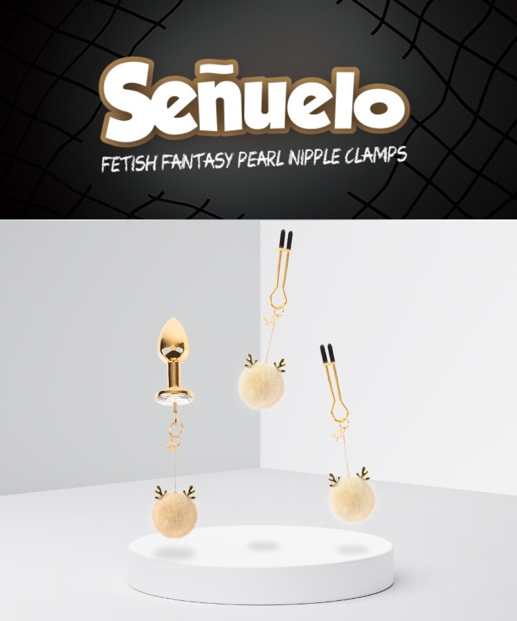 Senuelo 閃耀星塵乳夾套組 含迷你肛塞