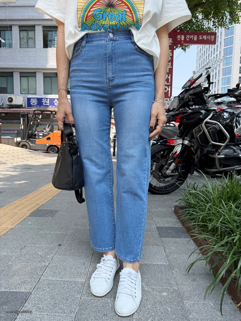 正韓Mist薄款涼感顯瘦鬆緊小直筒