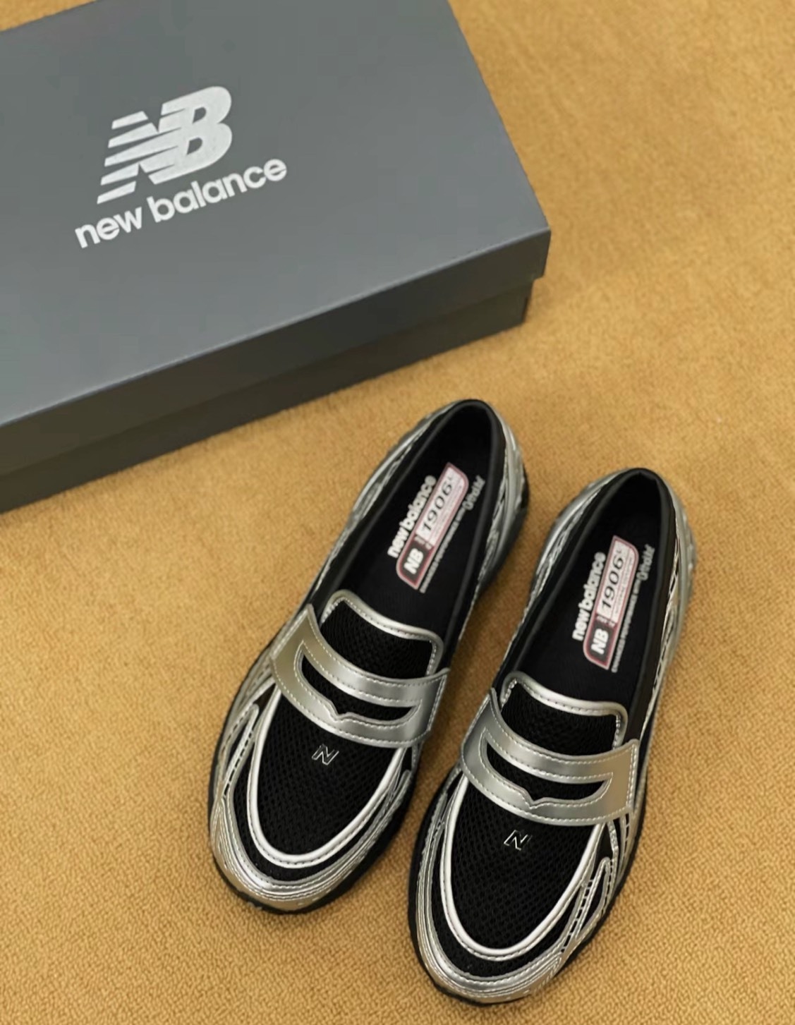 New Balance NB 1906L 銀黑 樂福鞋 男女同款 增高減震 休閒懶人鞋 包覆舒適 輕便出街款