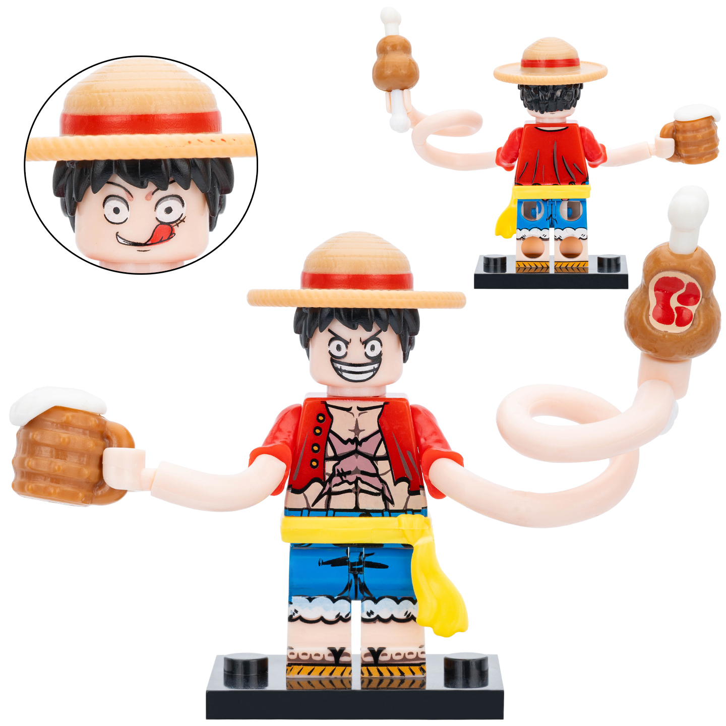 One Piece Luffy Custom Minifigures Set Fit Lego DY601S-DY602S