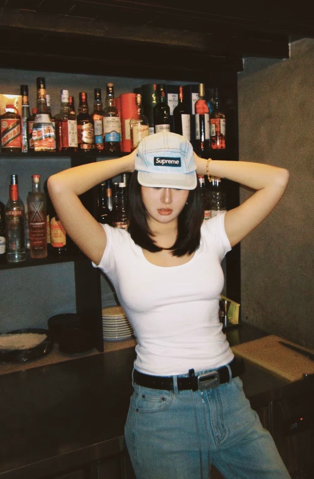 Supreme 牛仔藍 丹寧帽 Camp Cap 男女通用 情侶款 潮流鴨舌帽 街頭風格帽 滿版Logo棒球帽