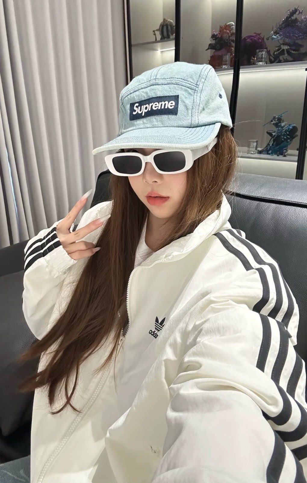 Supreme 牛仔藍 丹寧帽 Camp Cap 男女通用 情侶款 潮流鴨舌帽 街頭風格帽 滿版Logo棒球帽