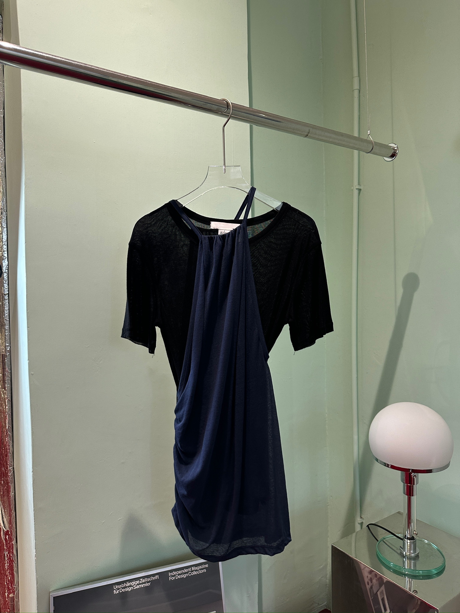 Off shoulder sheer tee set