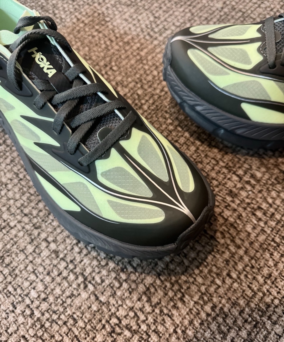 HOKA Mafate Speed 4 Lite 黑綠配色 男女款 輕量防滑 越野跑鞋 低幫慢跑鞋 緩震耐磨 路跑鞋 登山鞋 潮流運動鞋 情侶鞋