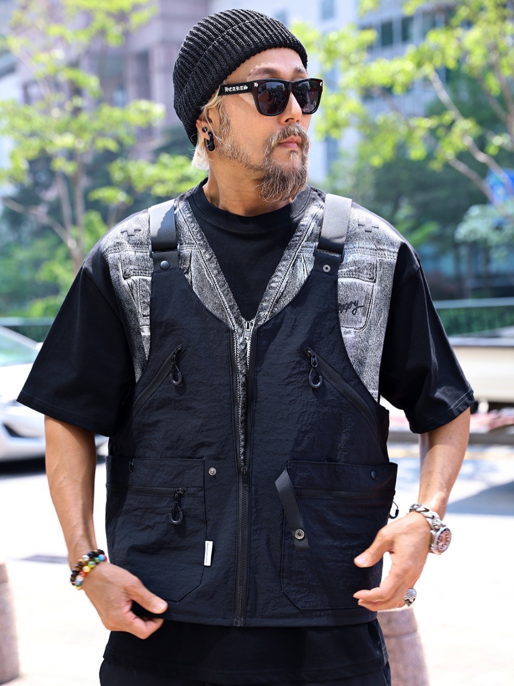 雙向多用背心單肩包