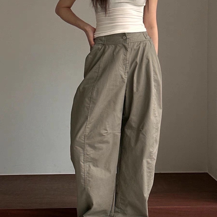 Barrel leg lightweight pants