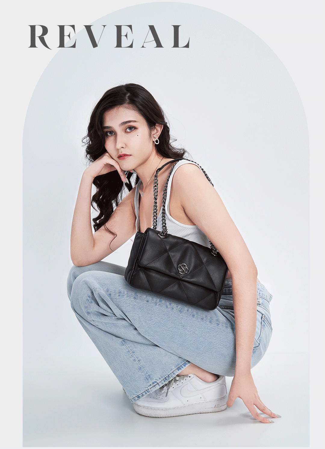 STEVANIE ALYSSA系列黑色鍊條包