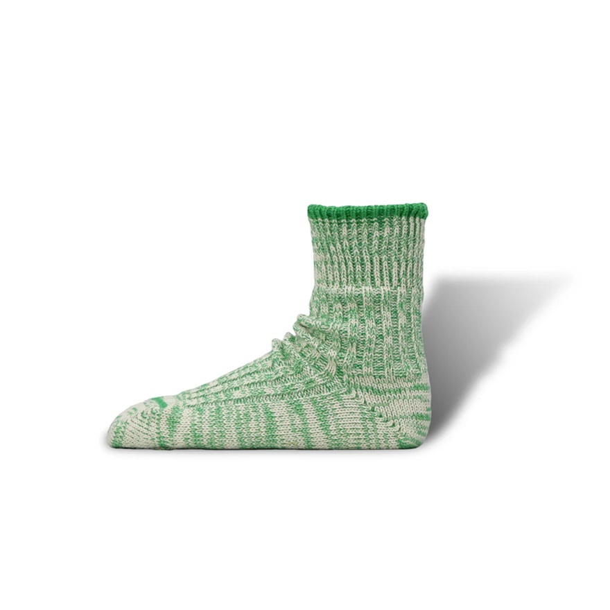 [現貨] Decka Low Gauge Ribbed Socks | Two-tone | Green