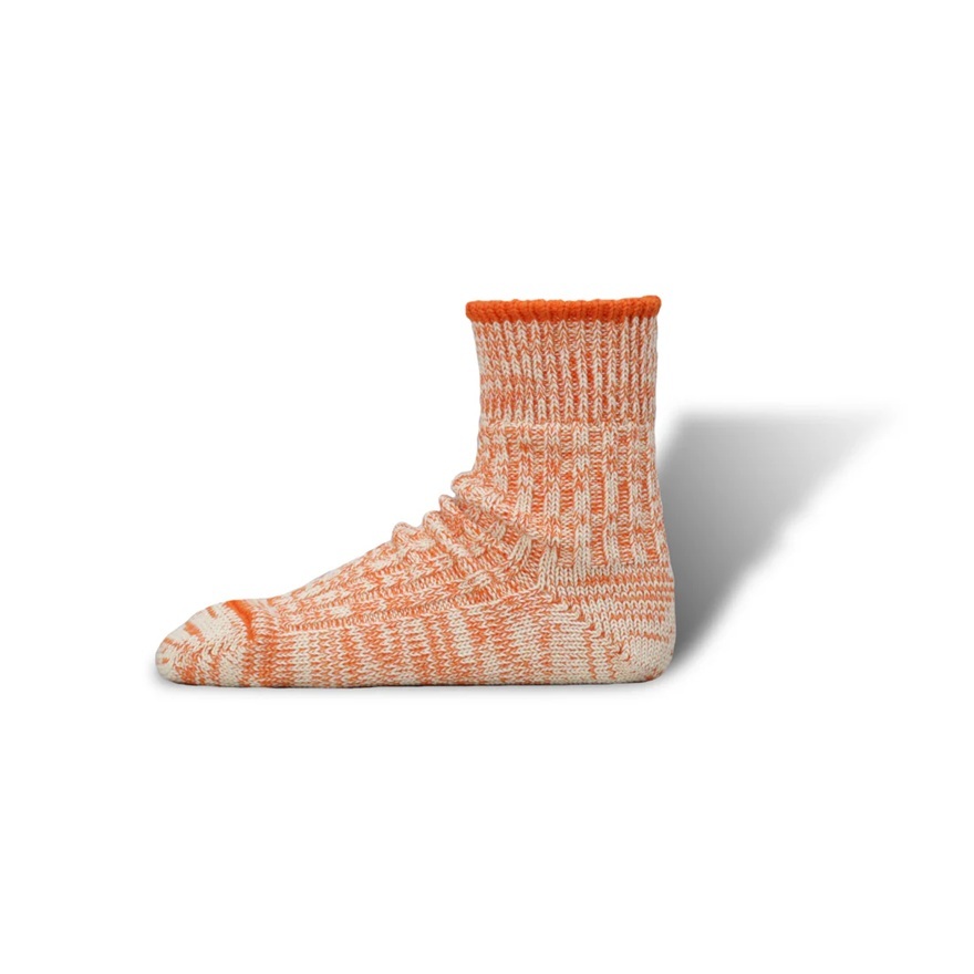 [現貨] Decka Low Gauge Ribbed Socks | Two-tone | Orange