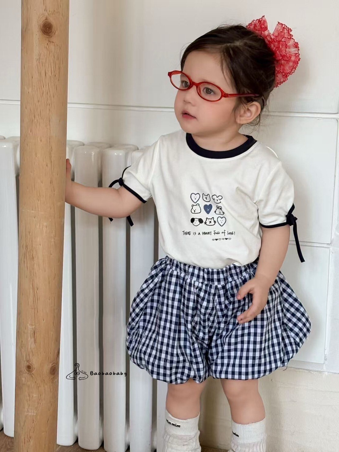 迷你動物格子日常套裝