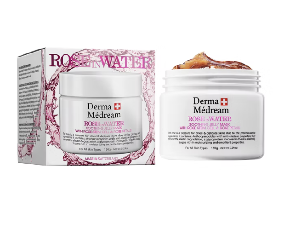 DERMA MEDREAM  瑞士玫瑰幹細胞激活水庫10項全能面膜 E150ML