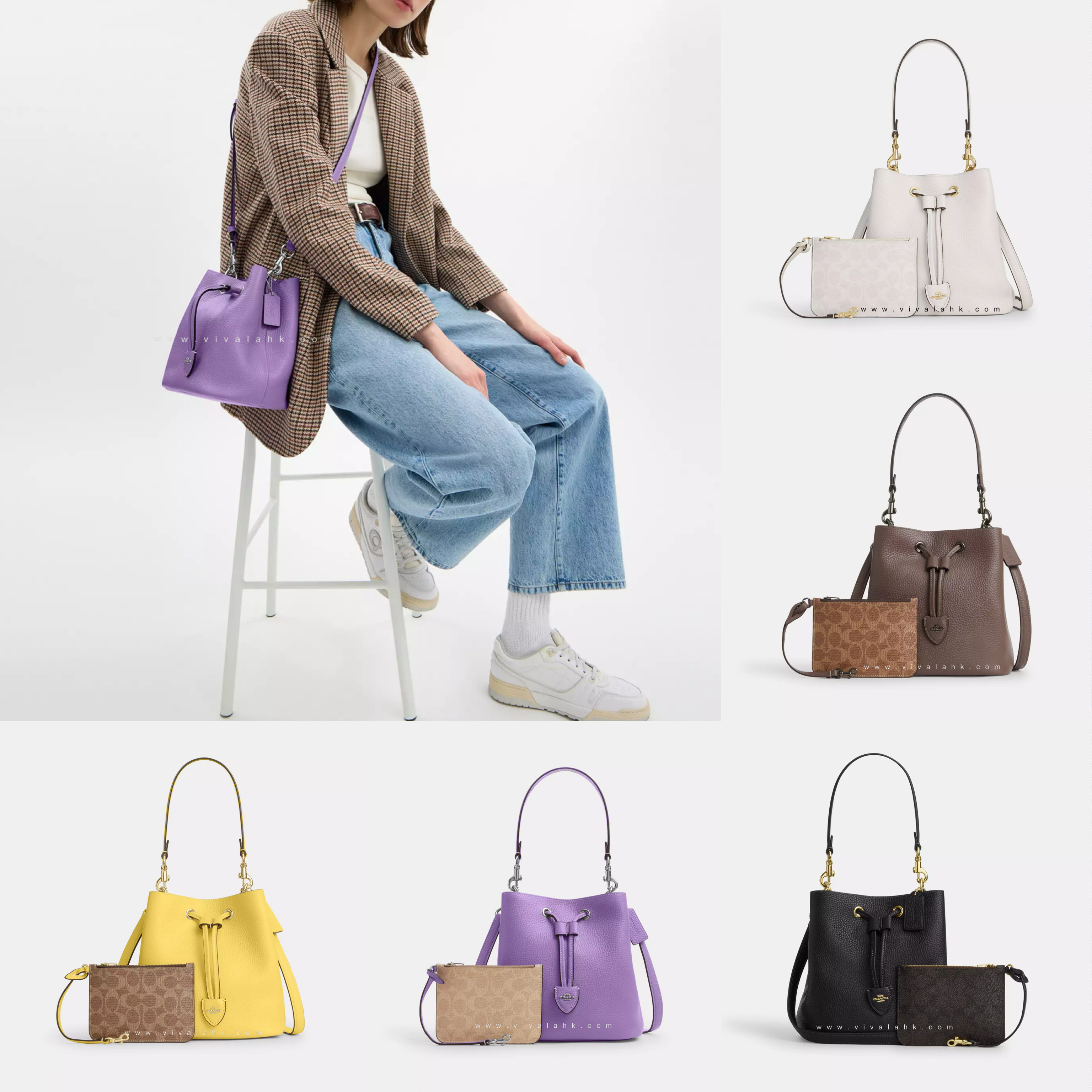 Coach - Rowan 水桶袋 (荔枝皮) (CBH06)