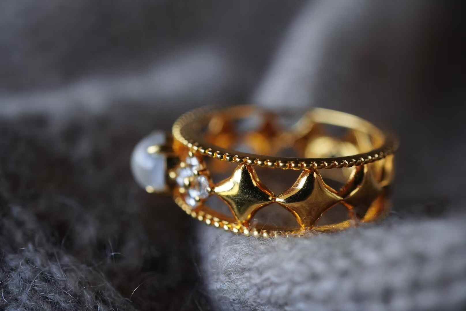 529829 設計款重金冰種翡翠戒指 (港圈 13-14號)