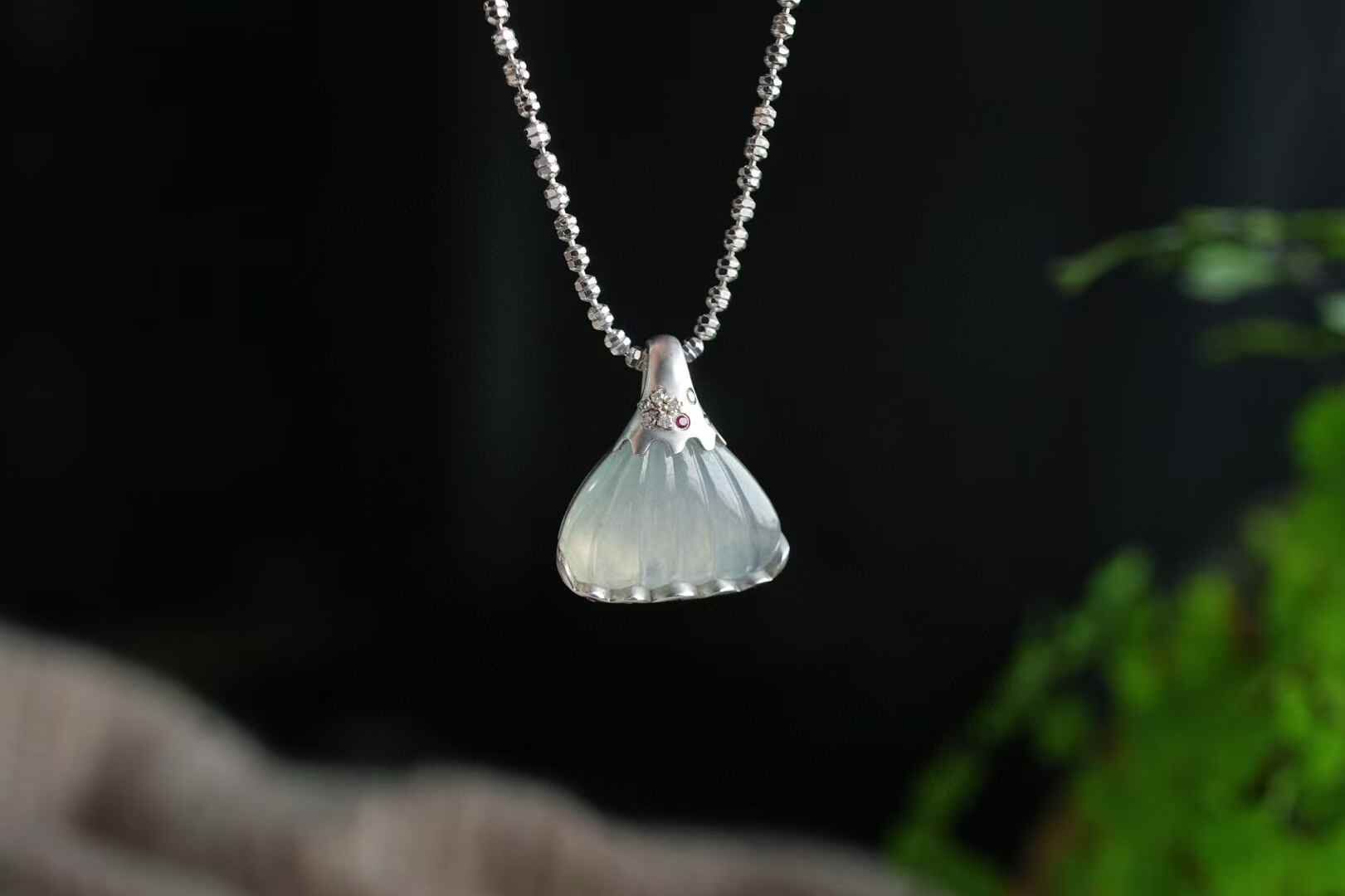 冰種翡翠小貝殼,天然翡翠A玉, 緬甸玉, Jade, Jadeite