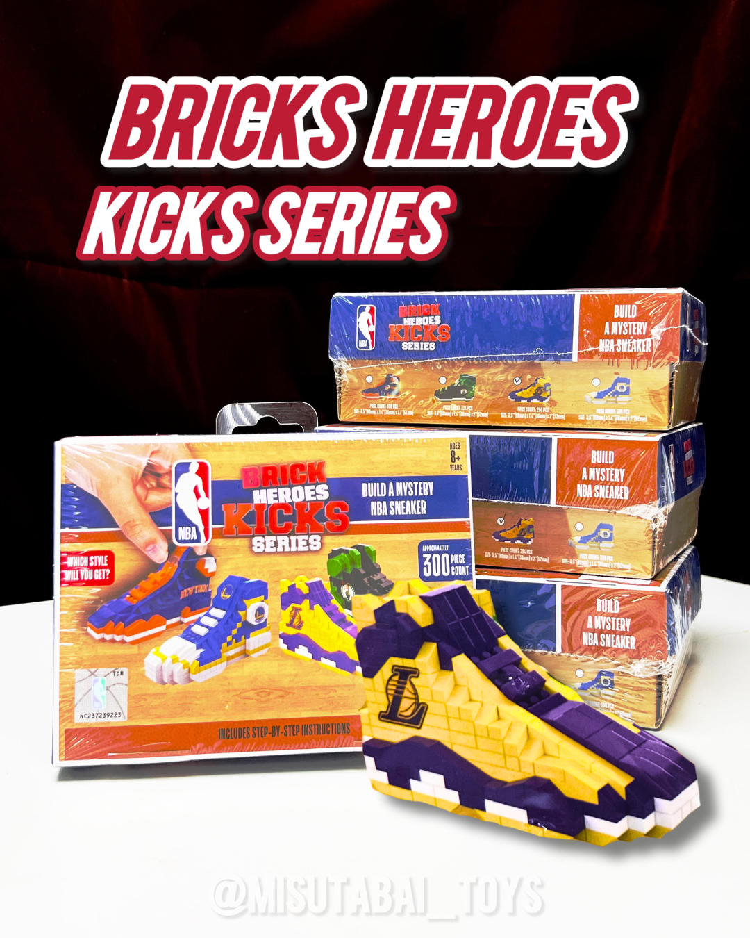 Bricks Heroes Kicks Series NBA Kicks Small 250pcs (Los Angeles Lakers 洛杉磯湖人)