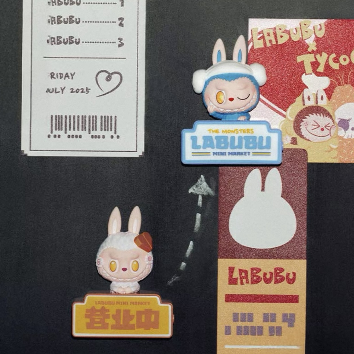 POP MART 泡泡瑪特 POPMART THE MONSTERS LABUBU 拉布布 搞怪便利店系列-冰箱貼 盲盒