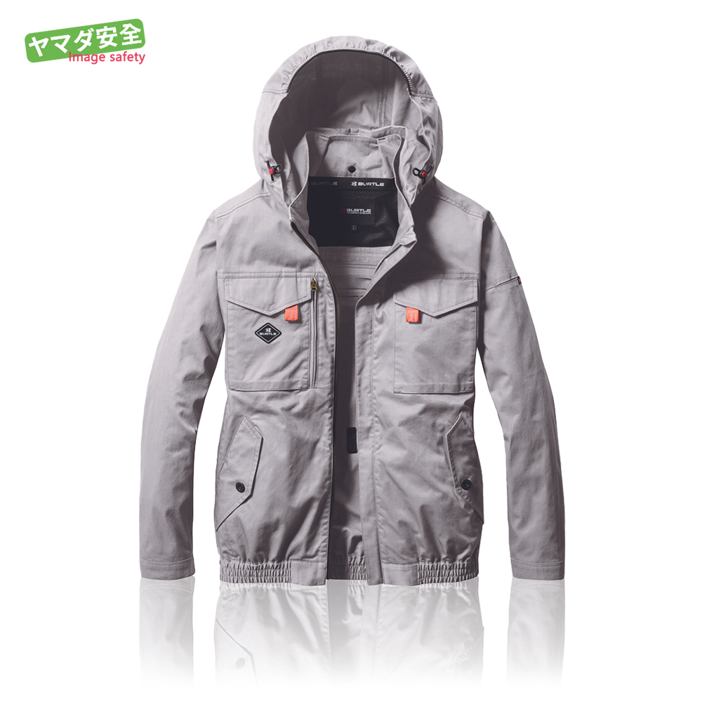 AC2041-5 含帽長袖外套 灰白