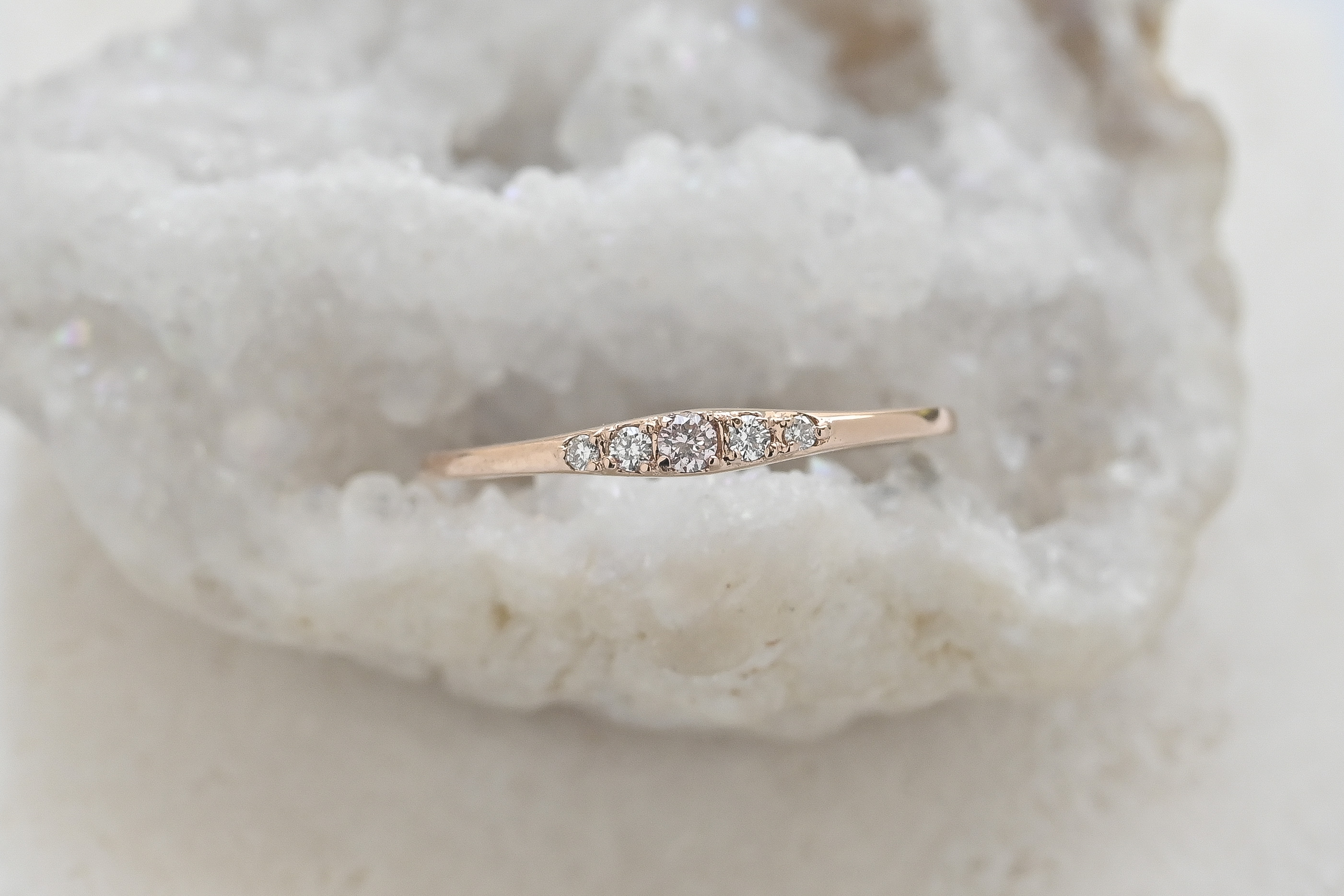 18K Cinque Pinky Diamond Ring