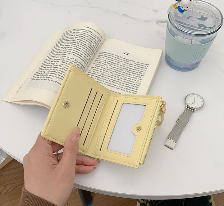 Plaid Colorblock Minimalist Short Wallet