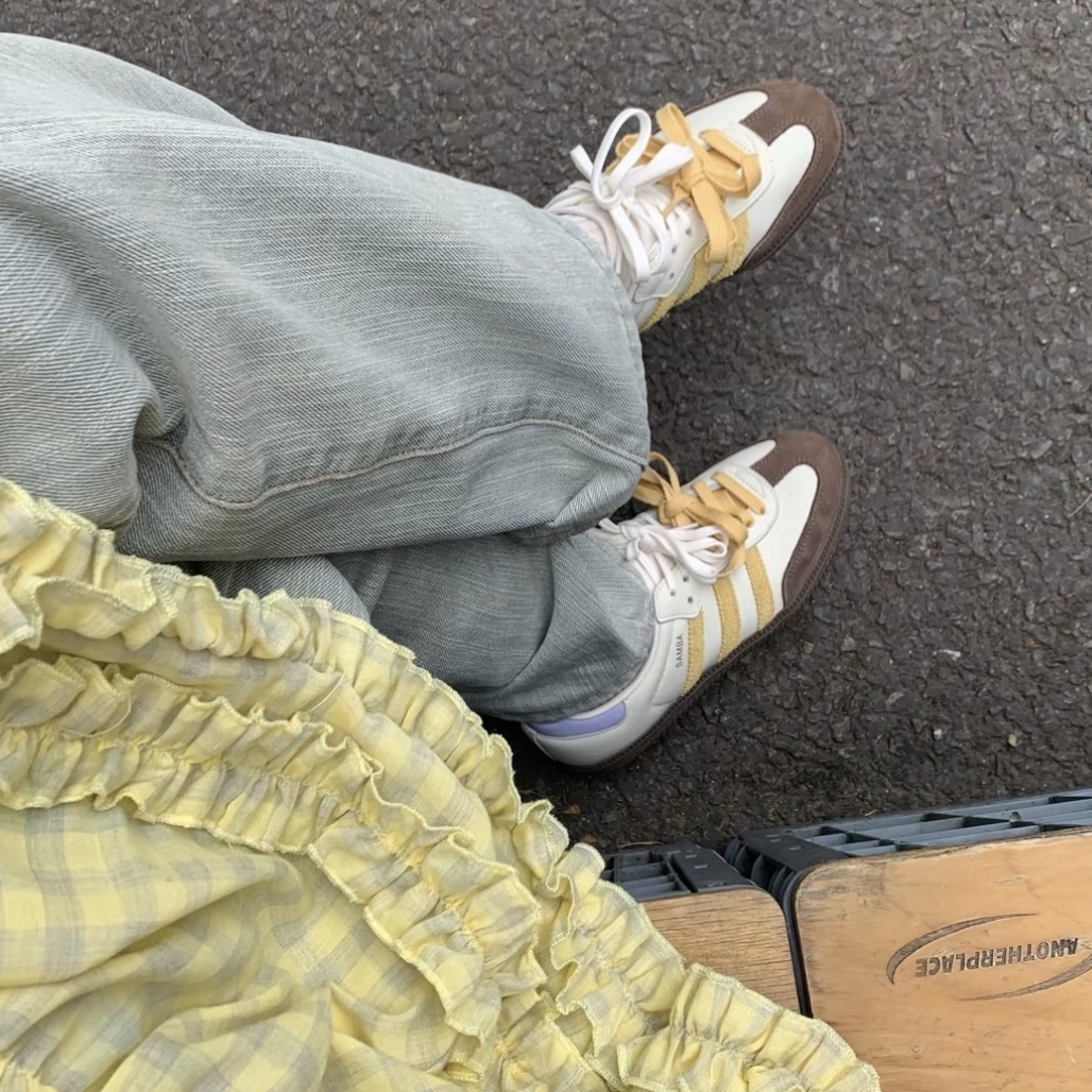 ADIDAS ORIGINALS SAMBA OG 芋泥奶黃 燕麥色 休閒百搭 絨毛感 中性 IE0875