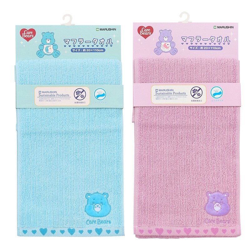 CARE BEARS 彩虹熊 大頭 毛巾 日本 代購