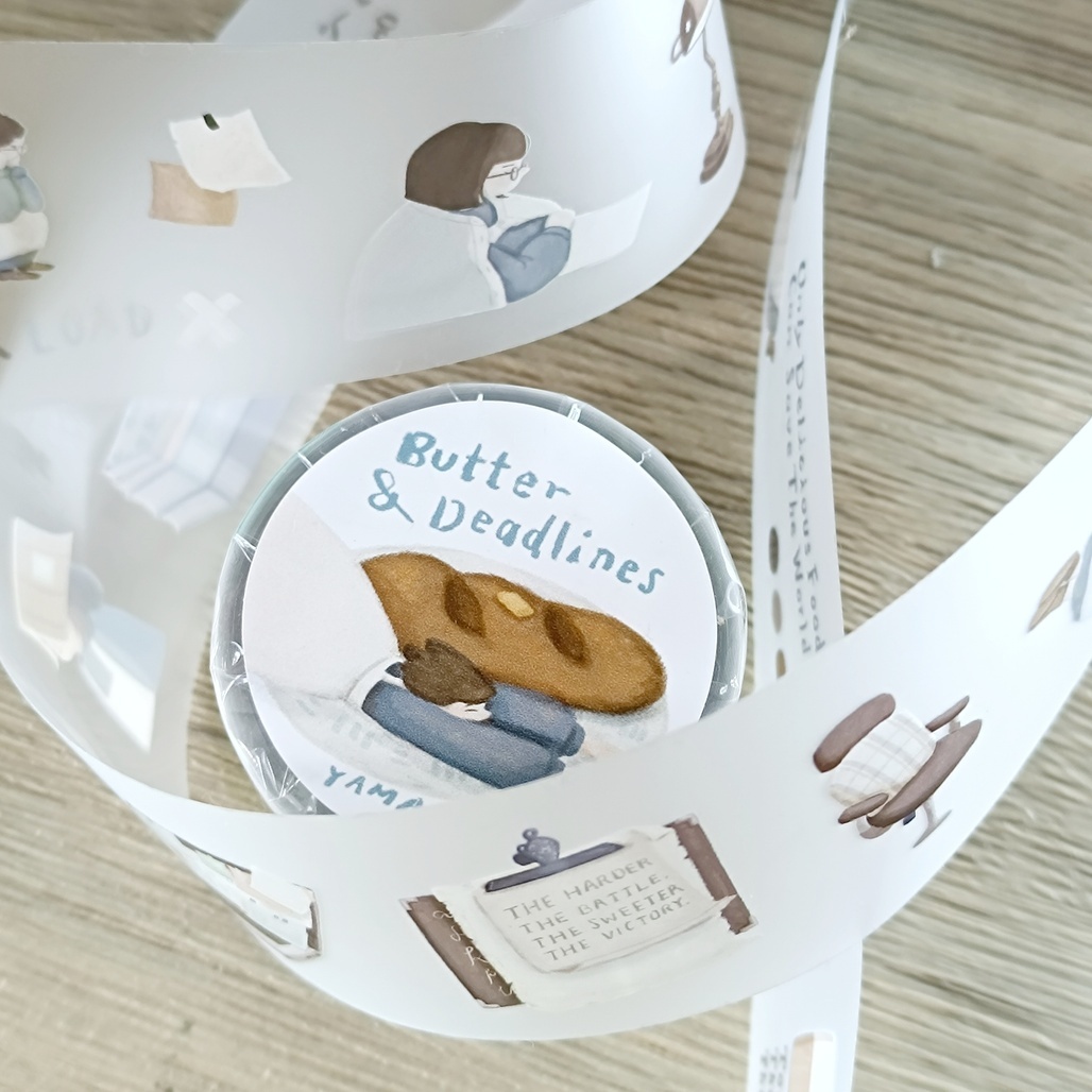 山泥泥．Butter & Deadlines 3.5cm霧面PET膠帶 <整捲/分裝>