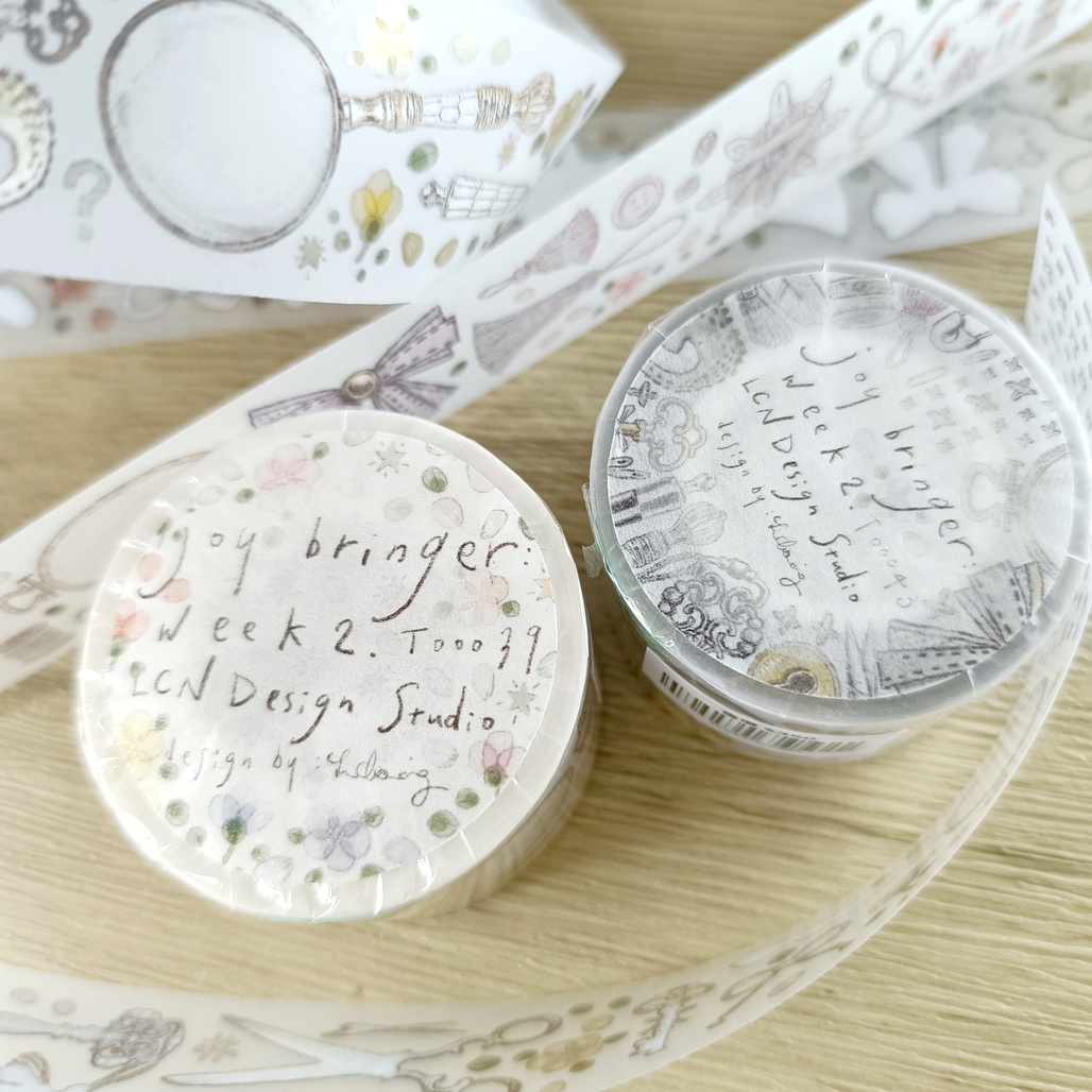 吉 LCN．讓你會心一笑的-第二週 3cm霧面PET/和紙膠帶 <整捲/分裝>