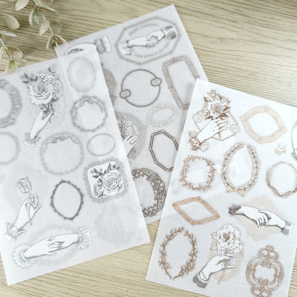 樂意Loi．美好手手與框與花 轉印貼紙