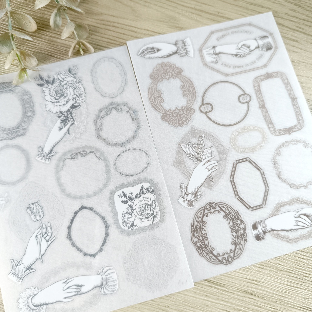 樂意Loi．美好手手與框與花 轉印貼紙