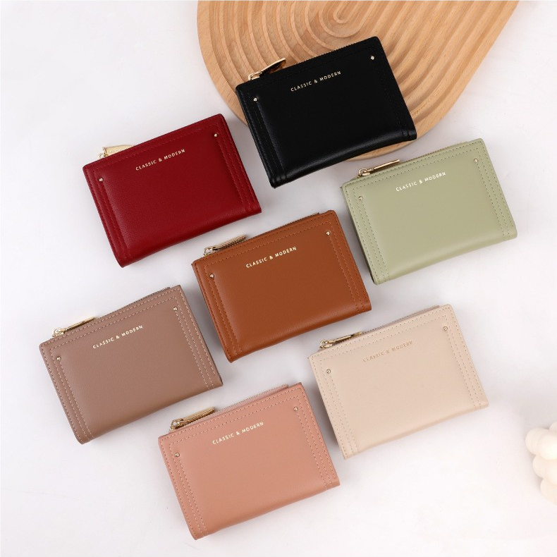Elegant Mini Folded Zipper Wallet
